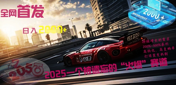 全网首发：2025一个被遗忘的“火爆”赛道轻松日入多张-轻创项目网