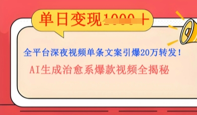 全平台深夜文案新风口：DeepSeek生成百万播放量金句，治愈系内容涨粉速度快4倍-轻创项目网