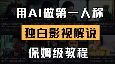 用AI做第一人称独白影视解说，手把手教学，保姆级教程-轻创项目网