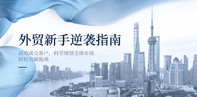 （14201期）外贸新手逆袭指南：高效成交客户，科学规划全球市场，轻松突破瓶颈-轻创项目网