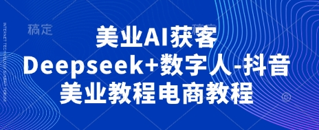 美业AI获客Deepseek+数字人-抖音美业教程电商教程-轻创项目网