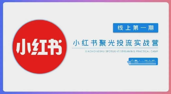 小红书聚光陪跑第一期，教你从0到1玩转小红书聚光投流，搭建小红书付费投流团队，更快的见到效果-轻创项目网