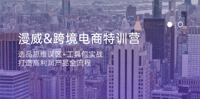 （14295期）漫威 跨境电商特训营：选品思维误区+工具包实战，打造高利润产品全流程-轻创项目网